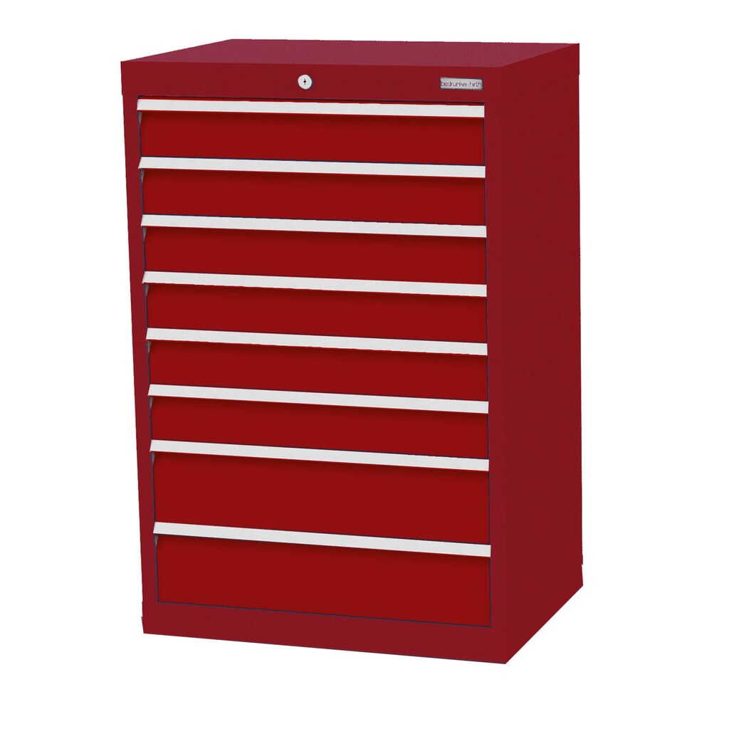 Armoire à tiroirs Profi, tiroirs de 6 x 100 + 2 x 150 mm, H x l x P 1 019 x 680 x 500 mm Bedrunka+Hirth
