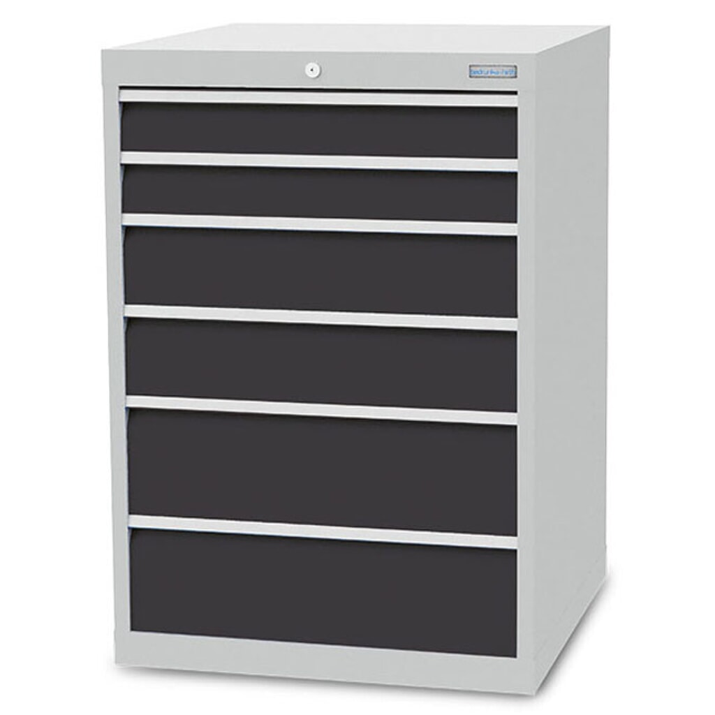 Armoire à tiroirs R 24-24 Bedrunka+Hirth, H x l x P 1 019 x 705 x 736 mm, gris clair, gris anthracite, 6 tiroirs 2 x 100 + 2 x 150 + 2 x 200 mm N° de l'image du produit 1 : Armoire à tiroirs R 24-24 Bedrunka+Hirth, H x l x P 1 019 x 705 x 736 mm, gris clair, gris anthracite, 6 tiroirs 2 x 100 + 2 x 150 + 2 x 200 mm