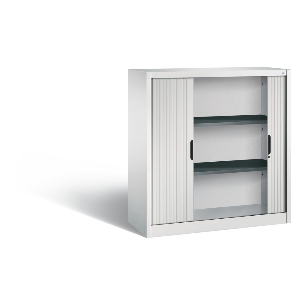 Numéro de l'image du produit 2: Armoire à volet roulant C+P, 3 hauteurs de classeur, largeur 1 200 mm, gris clair