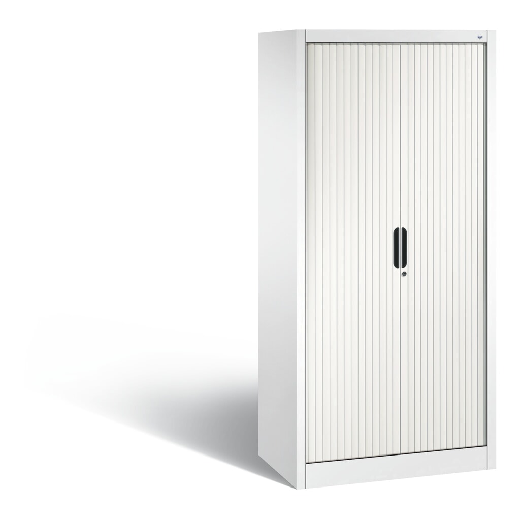 Illustration du produit: Armoire à volet roulant C+P, 4 hauteurs de classeur, largeur 800 mm, blanc pur