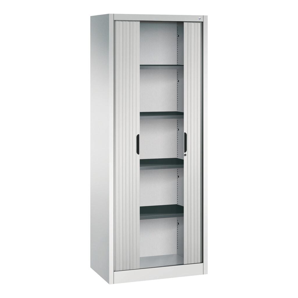 Armoire à volet roulant C+P, 5 hauteurs de classeur, largeur 800 mm, gris clair N° de l'image du produit 3 : Armoire à volet roulant C+P, 5 hauteurs de classeur, largeur 800 mm, gris clair
