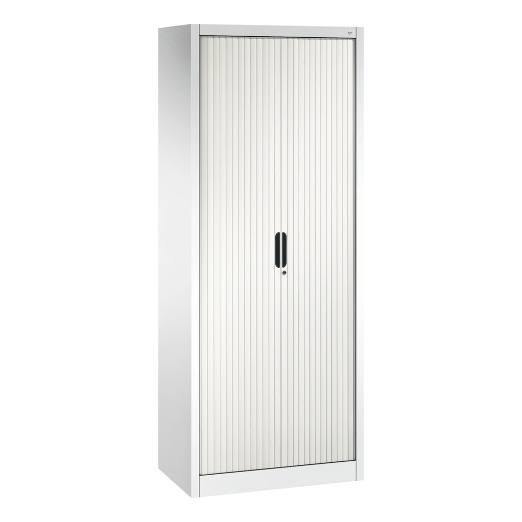 Armoire à volet roulant C+P, 5 hauteurs de classeur, largeur 800 mm, blanc pur Illustration du produit: Armoire à volet roulant C+P, 5 hauteurs de classeur, largeur 800 mm, blanc pur