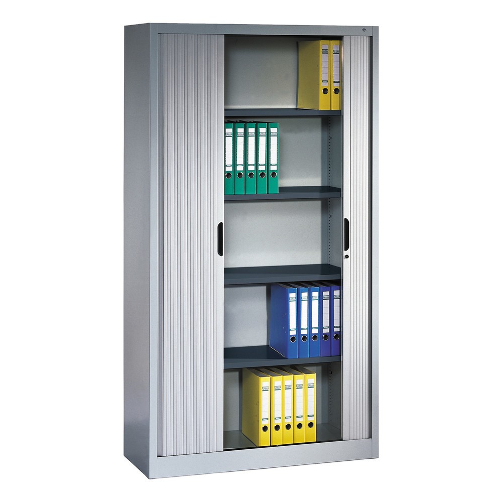 Numéro de l'image du produit 4: Armoire à volet roulant C+P, 5 hauteurs de classeur, largeur 1 000 mm, gris clair