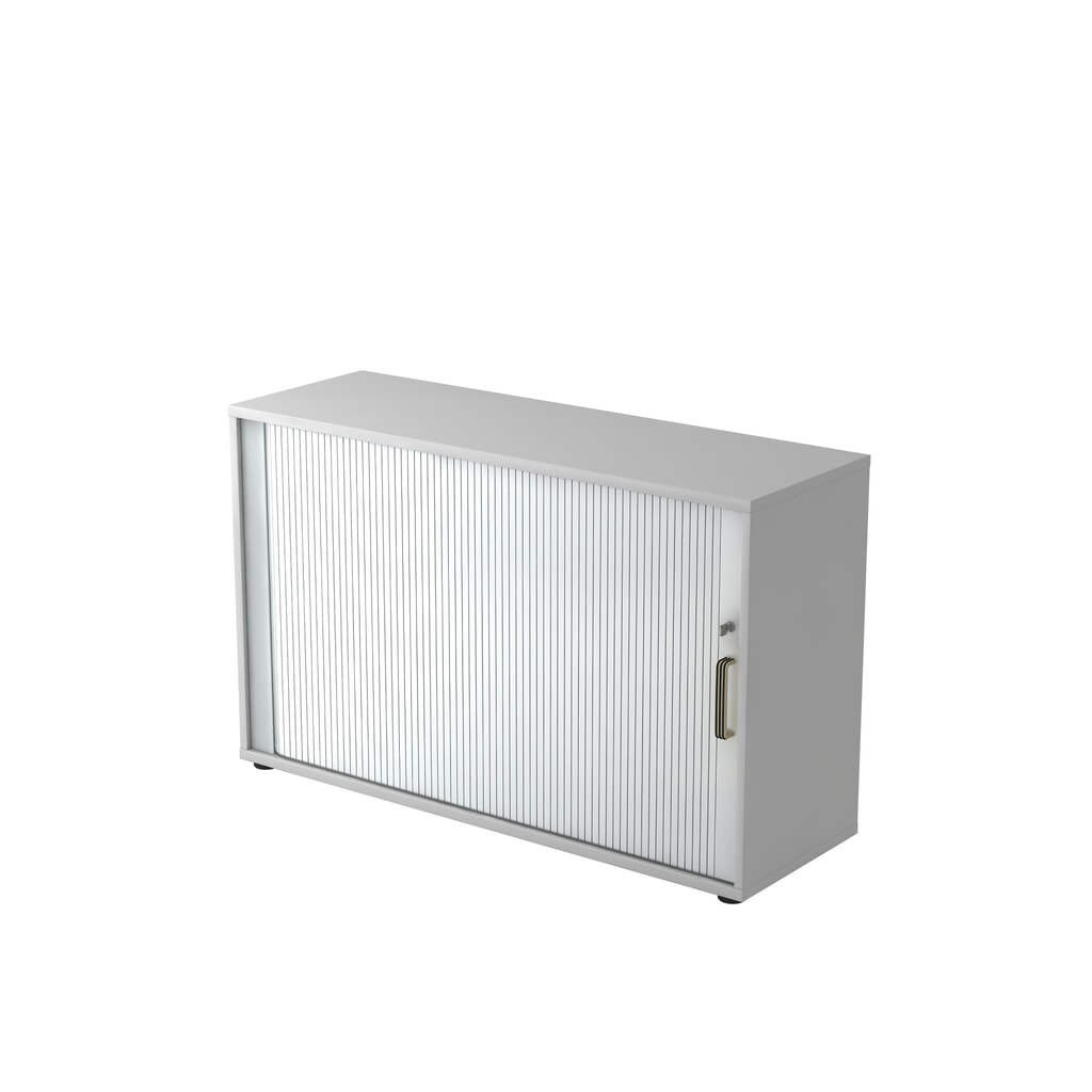 Illustration du produit: Armoire à volet roulant Hammerbacher hor. 2OH 120 cm SG gris/argenté