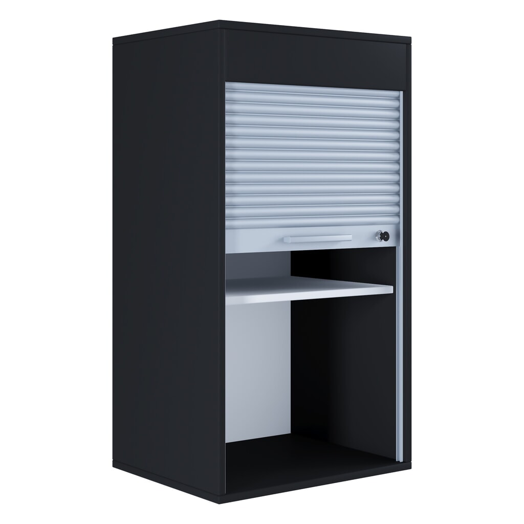 Armoire de bureau Aktos L, noir Illustration du produit: Armoire de bureau Aktos L, noir