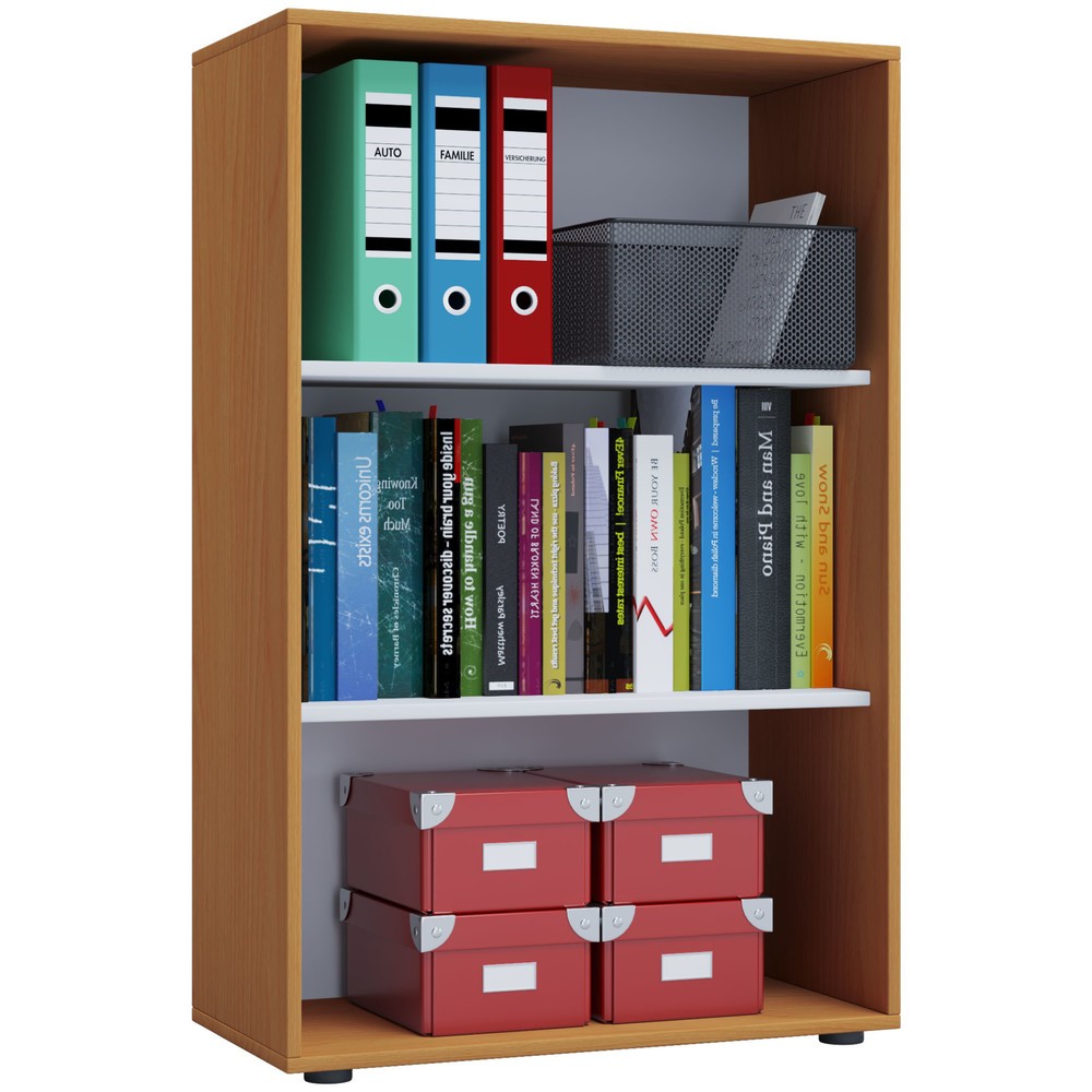 Numéro de l'image du produit 1: Lona Tablette de bureau, 3 compartiments, HxlxP 1 050 x 700 x 400 mm, hêtre