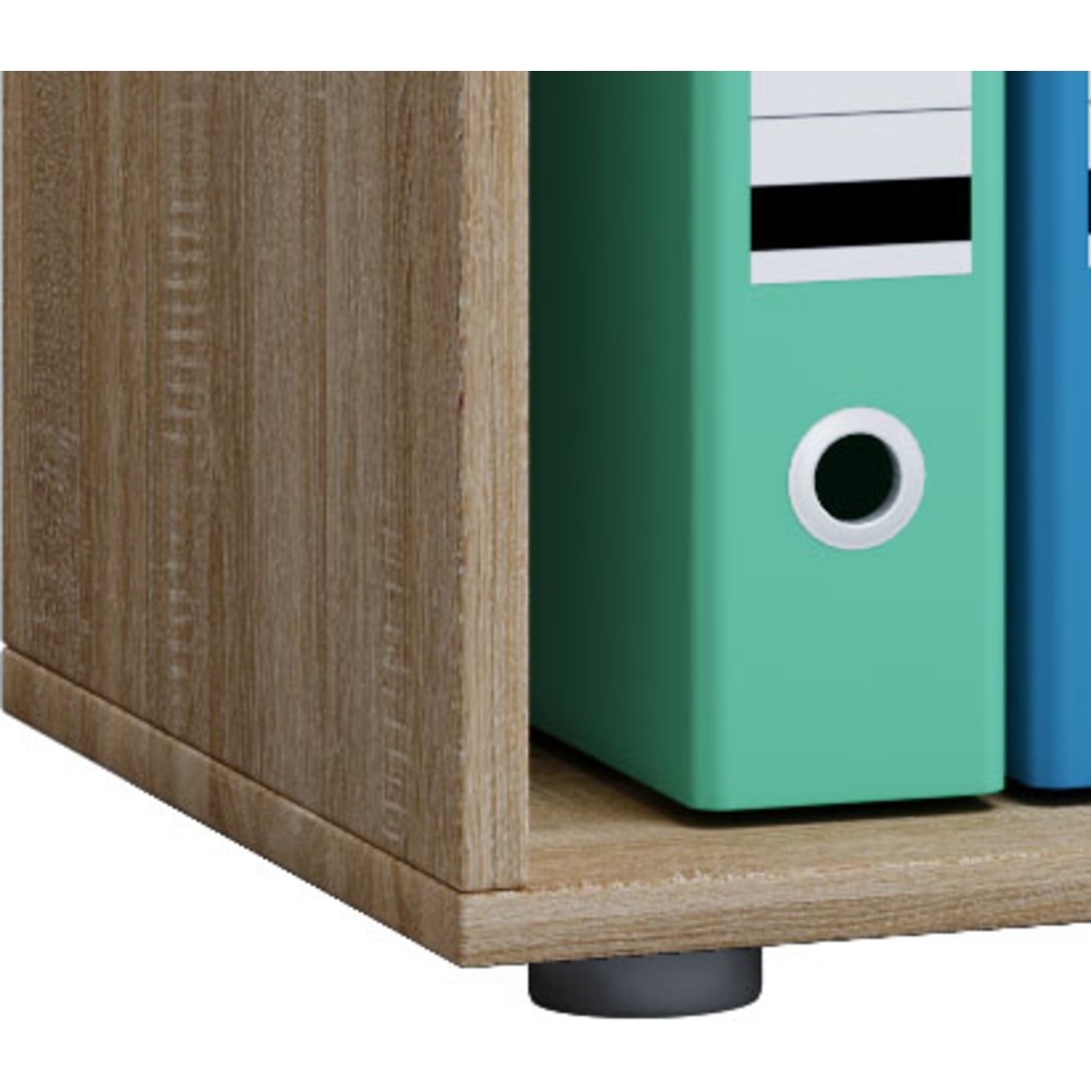 Numéro de l'image du produit 2: Lona Armoire de bureau avec portes coulissantes, 2 compartiments, HxLxP 700 x 740 x 400 mm, chêne Sonoma