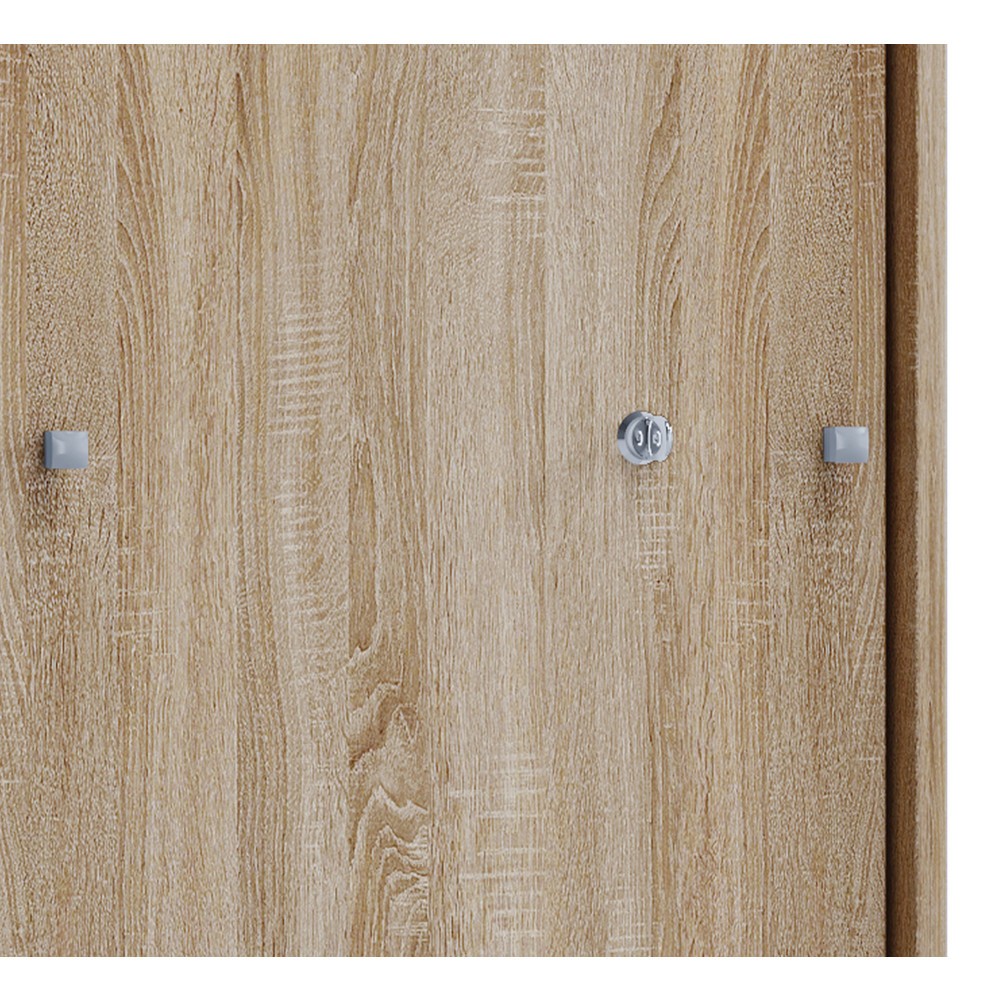 Numéro de l'image du produit 3: Lona Armoire de bureau avec portes coulissantes, 3 compartiments, HxLxP 1,110 x 700 x 400 mm, chêne Sonoma