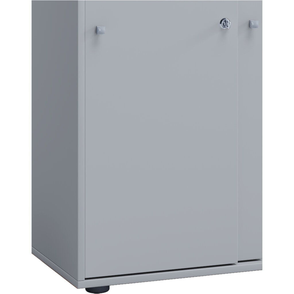 Lona Armoire de bureau avec portes coulissantes, 5 compartiments, HxLxP 1,780 x 700 x 400 mm, gris N° de l'image du produit 2 : Lona Armoire de bureau avec portes coulissantes, 5 compartiments, HxLxP 1,780 x 700 x 400 mm, gris