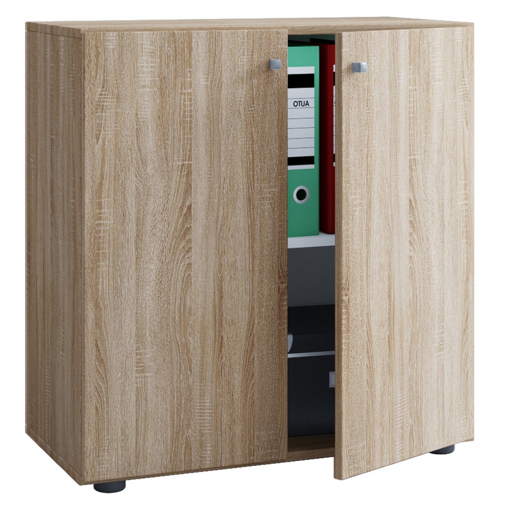 Numéro de l'image du produit 1: Armoire de bureau Lona L avec portes battantes, chêne Sonoma