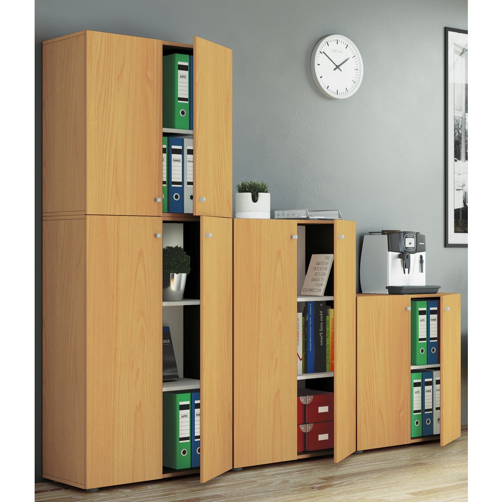Numéro de l'image du produit 4: Armoire de bureau Lona L avec portes battantes, hêtre