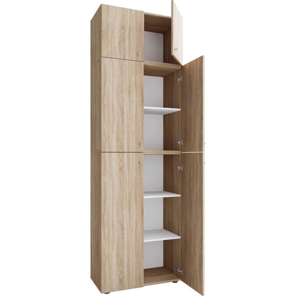Armoire de bureau VCM Lona XXL avec portes battantes, avec rehausse, chêne Sonoma Illustration du produit: Armoire de bureau VCM Lona XXL avec portes battantes, avec rehausse, chêne Sonoma