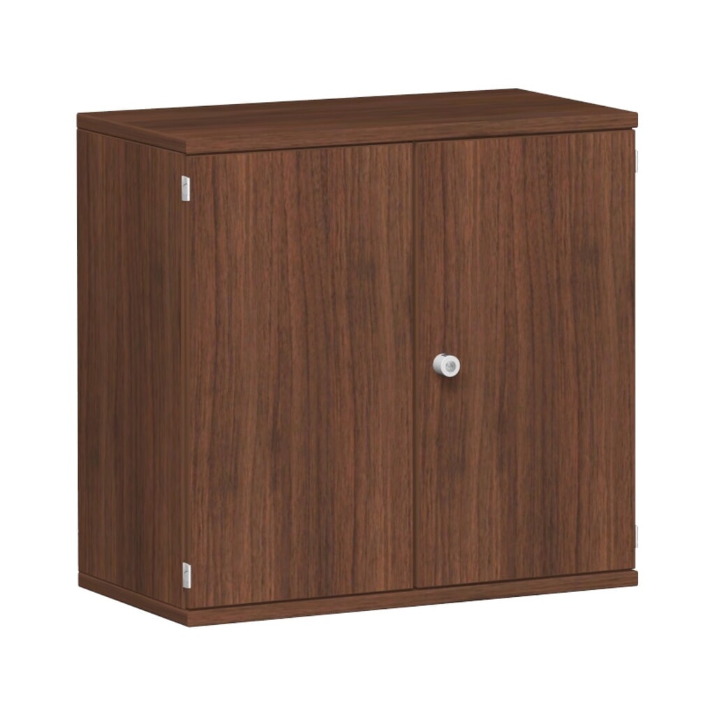 Armoire de bureau Profi, 2 hauteurs de classeurs, largeur 800 mm, porte battante, noyer Illustration du produit: Armoire de bureau Profi, 2 hauteurs de classeurs, largeur 800 mm, porte battante, noyer