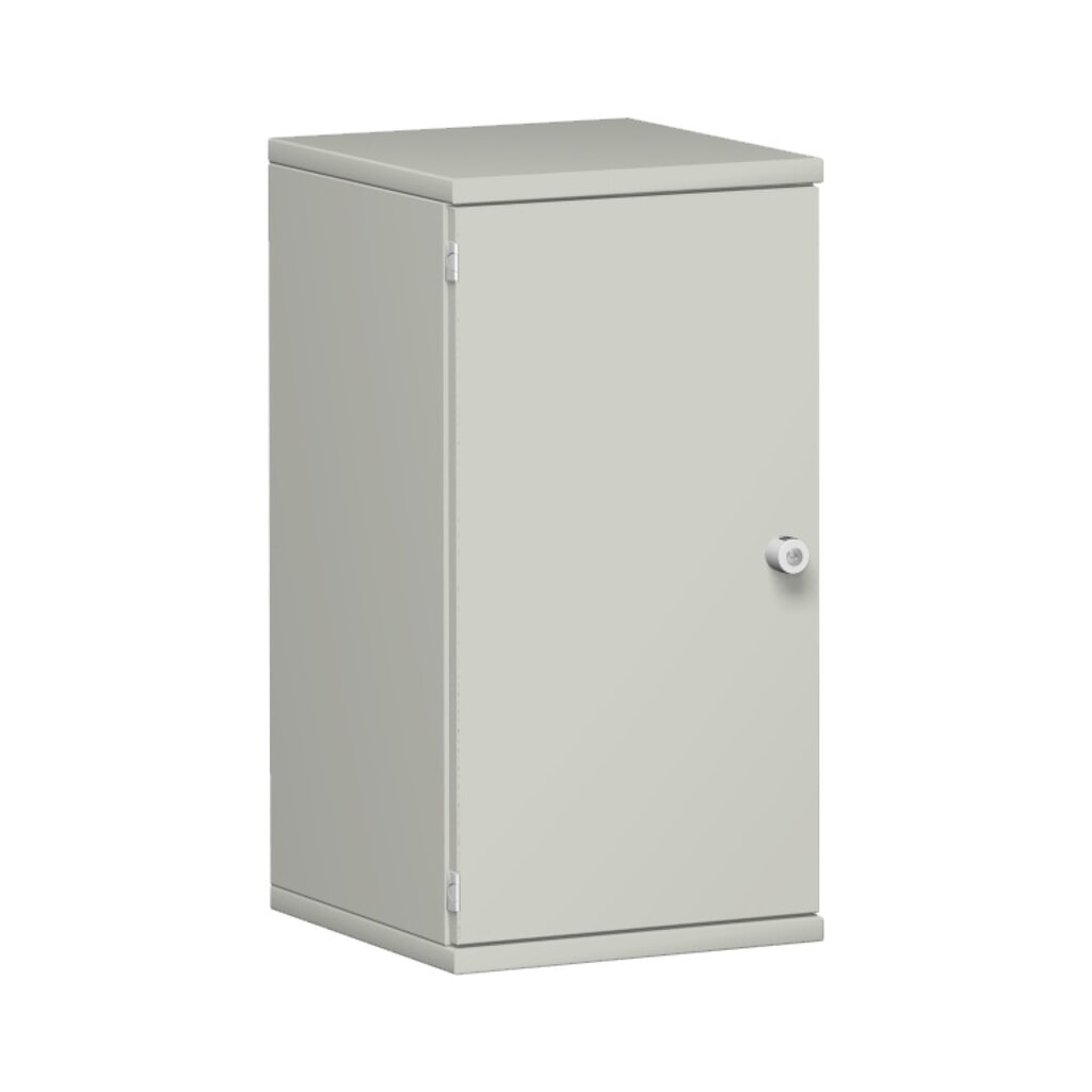 Armoire de bureau Profi, 2 hauteurs de classeur, largeur 400 mm, porte à gauche, gris clair Illustration du produit: Armoire de bureau Profi, 2 hauteurs de classeur, largeur 400 mm, porte à gauche, gris clair