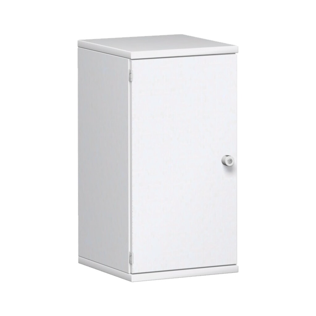 Armoire de bureau Profi, 2 hauteurs de classeurs, largeur 400 mm, porte à gauche, blanc Illustration du produit: Armoire de bureau Profi, 2 hauteurs de classeurs, largeur 400 mm, porte à gauche, blanc