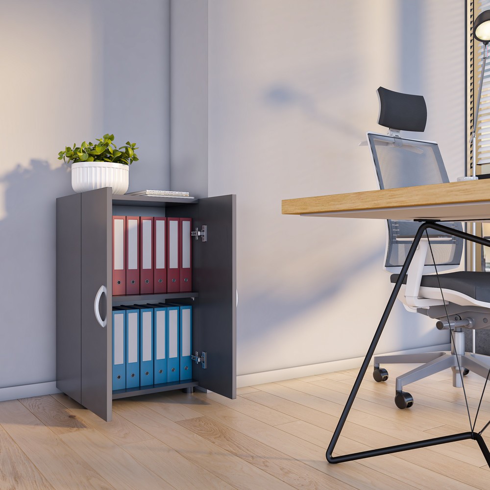 Numéro de l'image du produit 4: Armoire de bureau Ulas 2 compartiments, anthracite