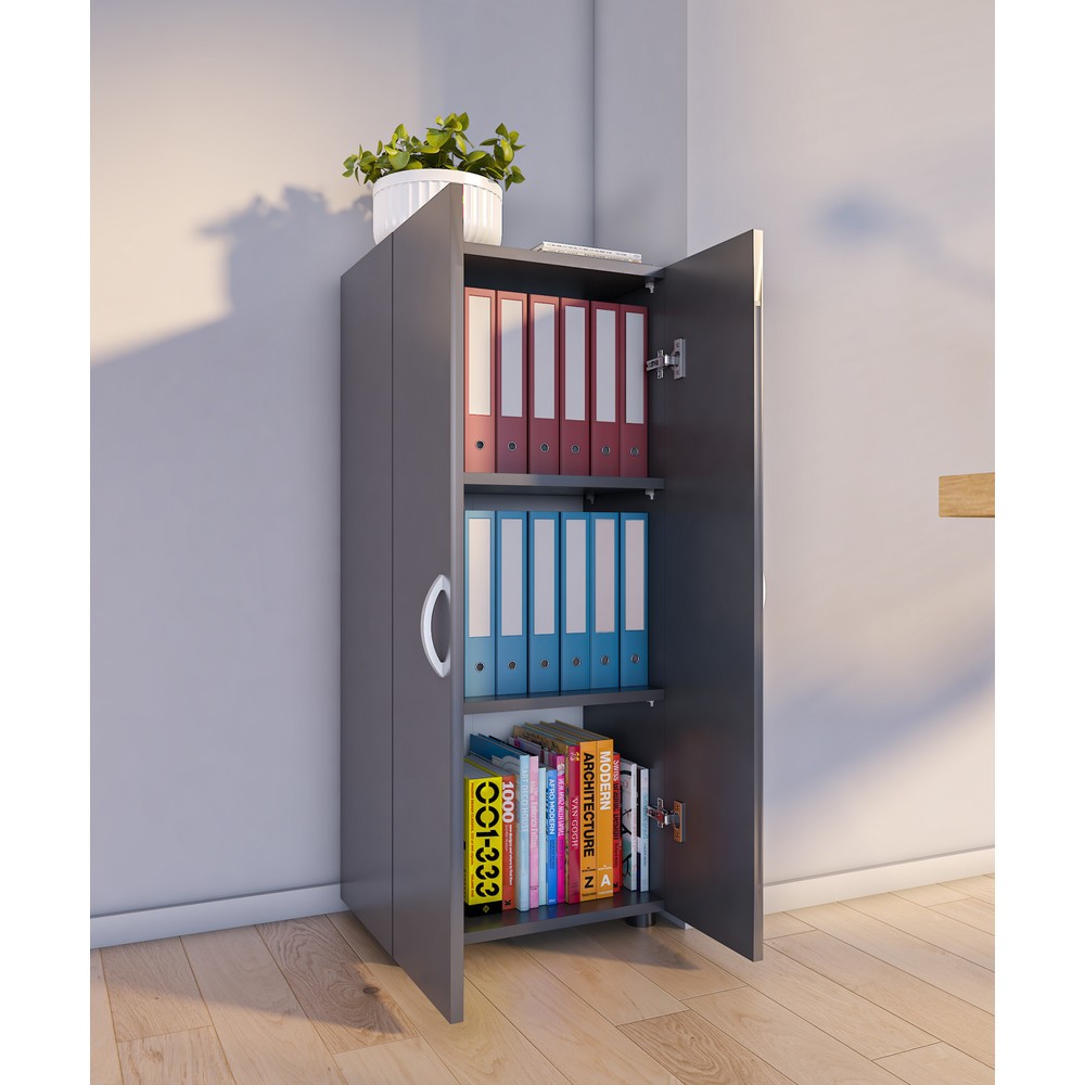 Numéro de l'image du produit 3: Armoire de bureau Ulas 3 compartiments, anthracite