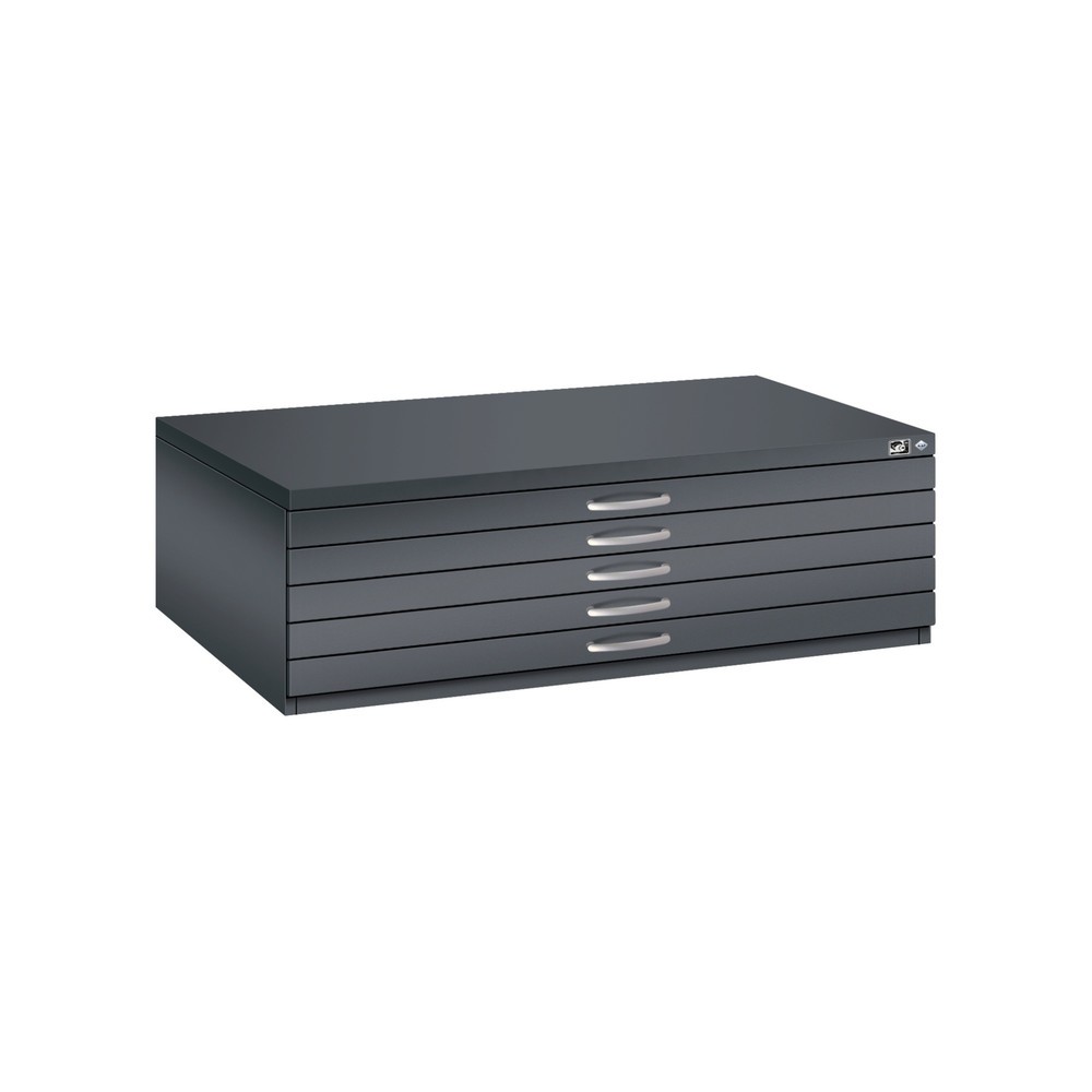 Numéro de l'image du produit 1: Armoire de classement à plat C+P, 5 tiroirs DIN A0, gris noir