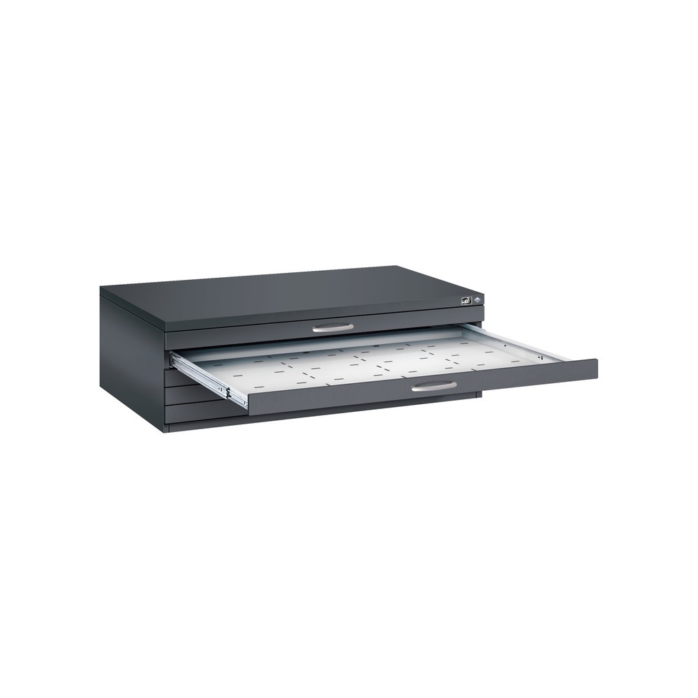 Numéro de l'image du produit 4: Armoire de classement à plat C+P, 5 tiroirs DIN A0, gris noir