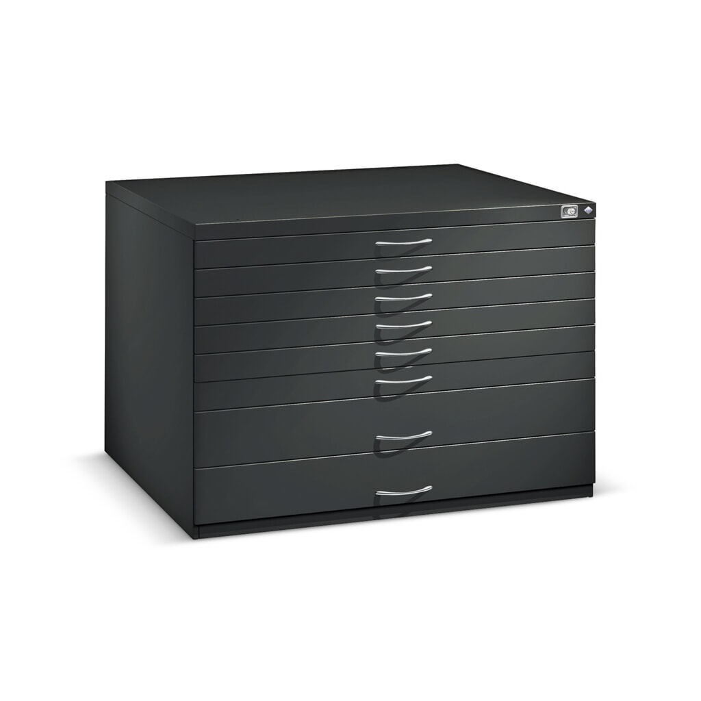 Armoire de classement à plat C+P, 5 tiroirs DIN A1, gris clair N° de l'image du produit 2 : Armoire de classement à plat C+P, 5 tiroirs DIN A1, gris clair