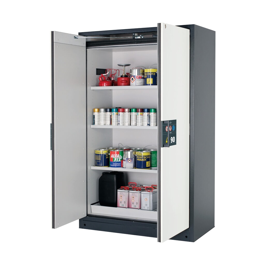 Armoire coupe-feu asecos® Q-PEGASUS / type 90, 3 tablettes, haut. x larg. x prof. 1 953 x 1 193 x 615 mm, blanc pur Illustration du produit: Armoire coupe-feu asecos® Q-PEGASUS / type 90, 3 tablettes, haut. x larg. x prof. 1 953 x 1 193 x 615 mm, blanc pur