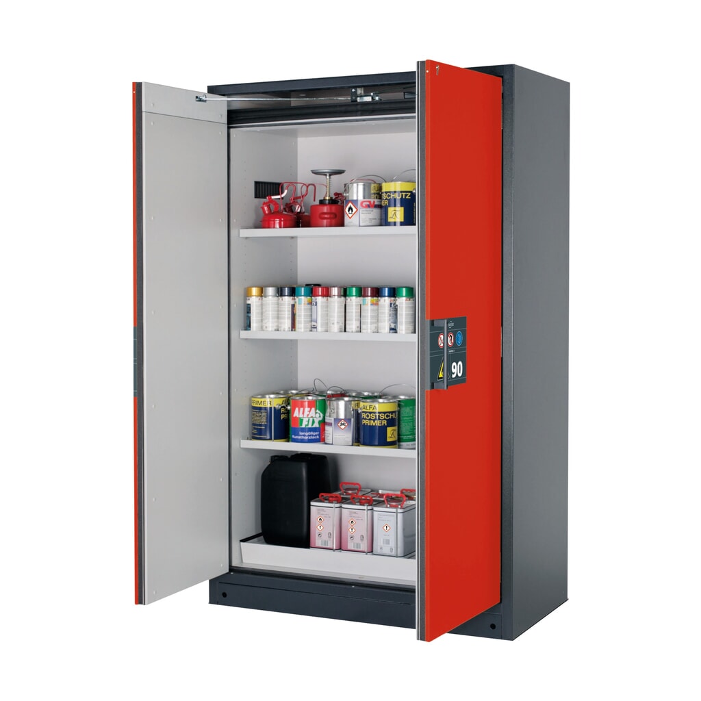 Armoire coupe-feu asecos® Q-PEGASUS / type 90, 3 tablettes, haut. x larg. x prof. 1 953 x 1 193 x 615 mm, rouge signalisation Illustration du produit: Armoire coupe-feu asecos® Q-PEGASUS / type 90, 3 tablettes, haut. x larg. x prof. 1 953 x 1 193 x 615 mm, rouge signalisation