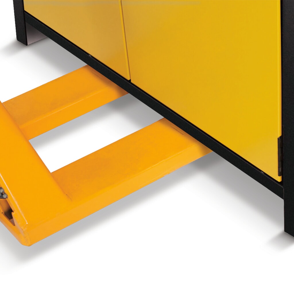 N° de l'image du produit 5 : Armoire coupe-feu asecos® Q-PEGASUS / type 90, 3 tablettes, haut. x larg. x prof. 1 953 x 1 193 x 615 mm, jaune d’or