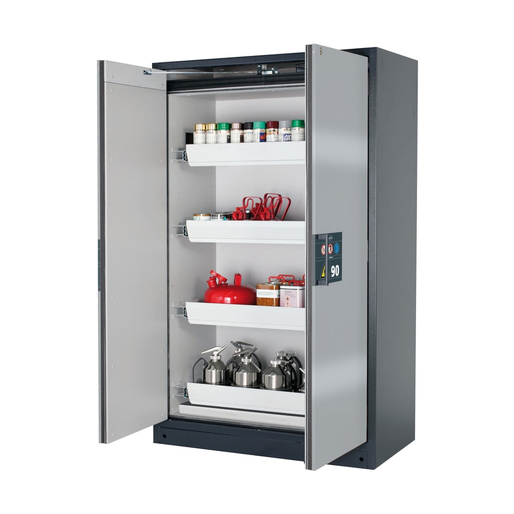 Armoire coupe-feu asecos® Q-PEGASUS / type 90, 4 cuves extractibles, haut. x larg. x prof. 1 953 x 1 193 x 615 mm, argent Illustration du produit: Armoire coupe-feu asecos® Q-PEGASUS / type 90, 4 cuves extractibles, haut. x larg. x prof. 1 953 x 1 193 x 615 mm, argent