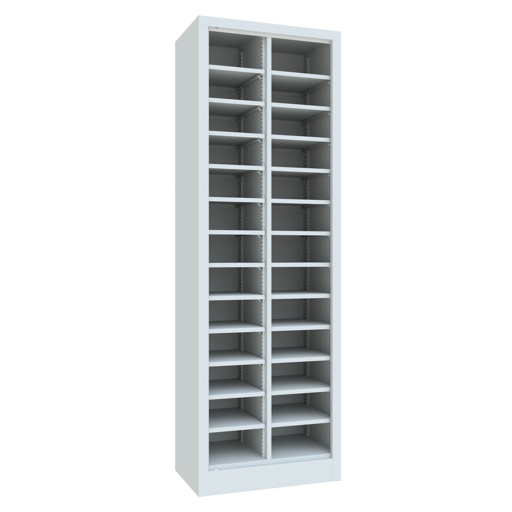 Numéro de l'image du produit 1: Armoire de tri PAVOY sans porte, 26 compartiments, gris clair