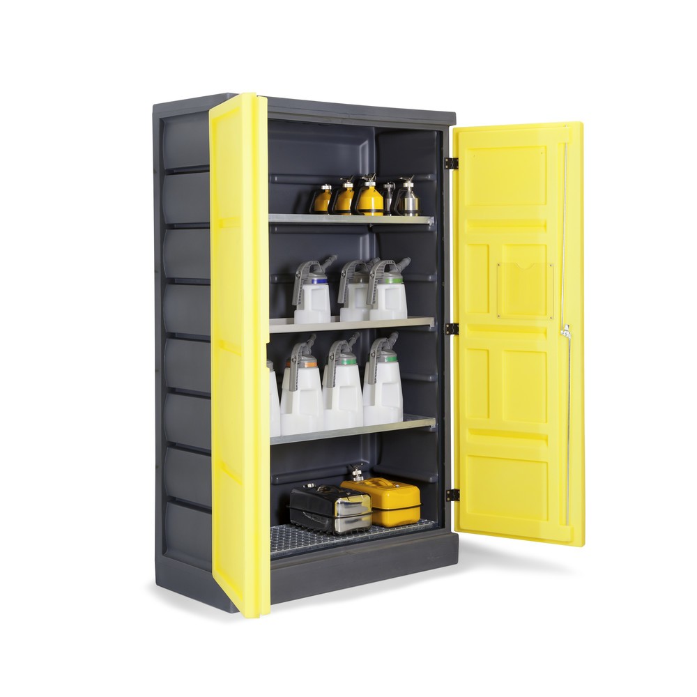 Numéro de l'image du produit 6: Armoire écologique en PE, HxlxP 1 990 x 1 225 x 640 mm, 3 plateaux + 1 grille en acier inoxydable