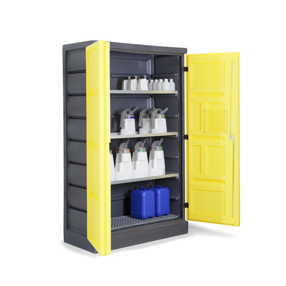 Numéro de l'image du produit 7: Armoire écologique en PE, HxlxP 1 990 x 1 225 x 640 mm, 3 plateaux + 1 grille en acier inoxydable