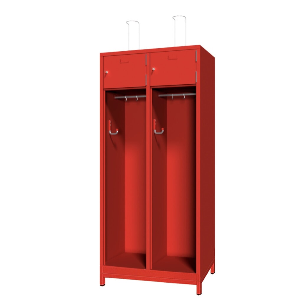 Armoire incendie PAVOY avec compensation de niveau + cadre porte-étiquette, HxlxP 1 850 x 830 x 500 mm N° de l'image du produit 1 : Armoire incendie PAVOY avec compensation de niveau + cadre porte-étiquette, HxlxP 1 850 x 830 x 500 mm