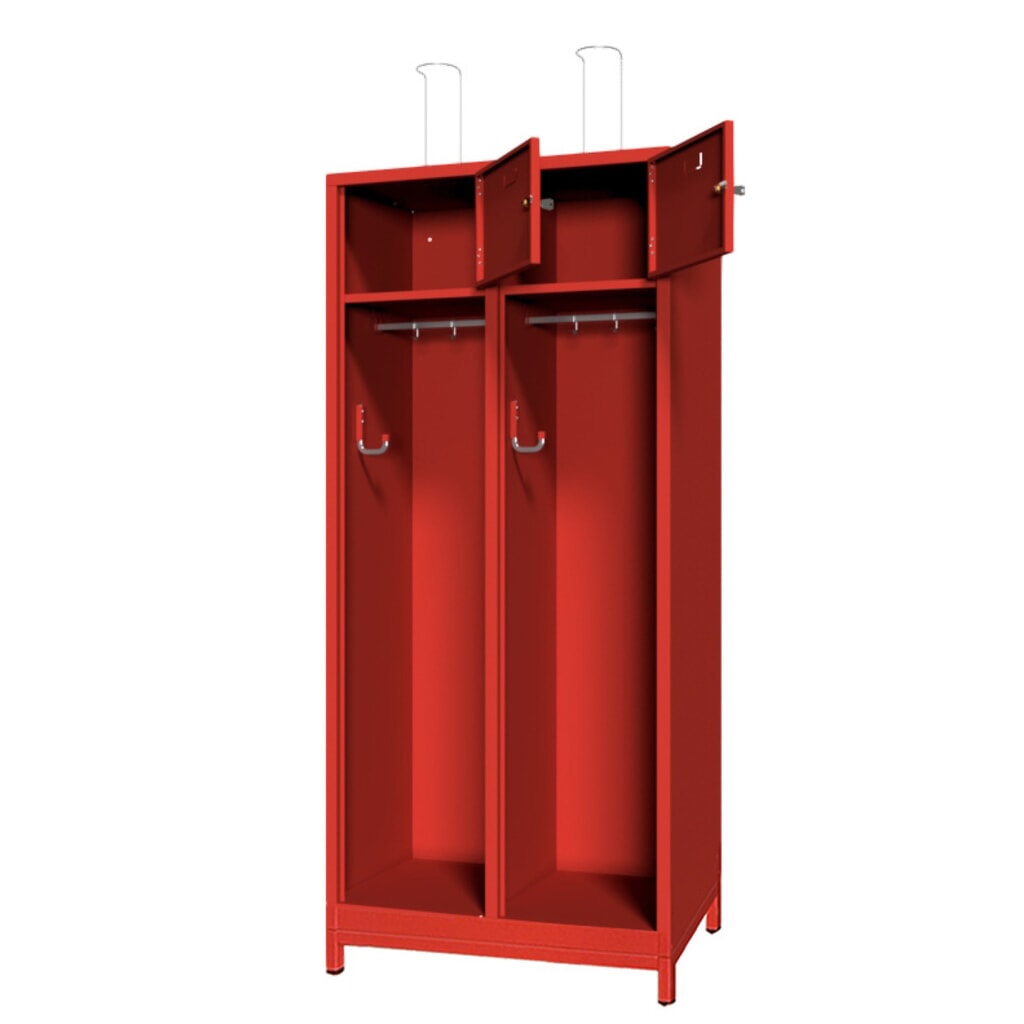 N° de l'image du produit 2 : Armoire incendie PAVOY avec compensation de niveau + cadre porte-étiquette, HxlxP 1 850 x 830 x 500 mm