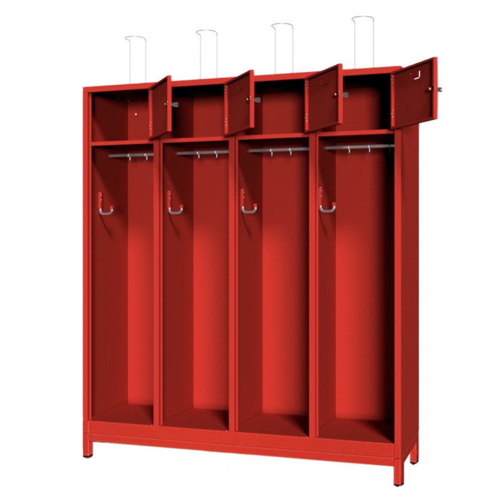 Numéro de l'image du produit 2: Armoire incendie PAVOY avec compensation de niveau + cadre porte-étiquette, HxlxP 1 850 x 1 630 x 500 mm