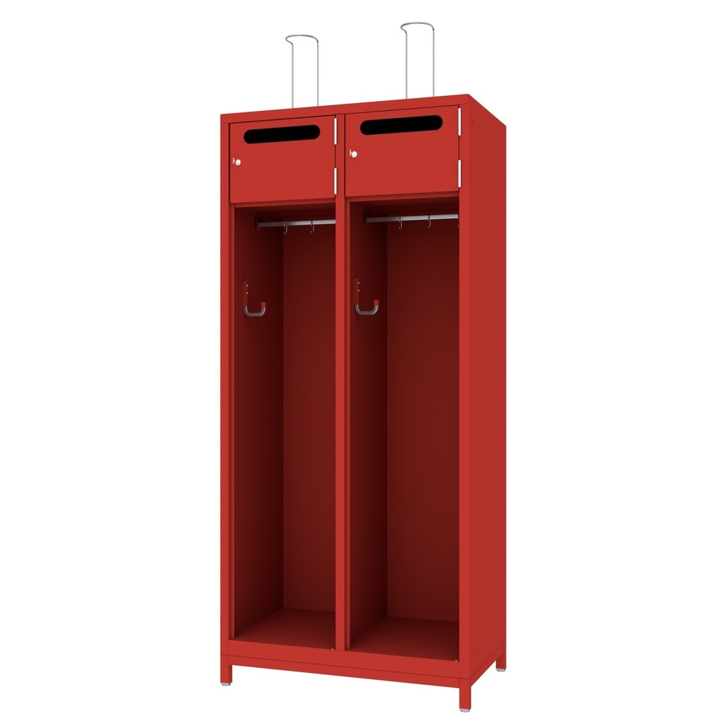 N° de l'image du produit 1 : Armoire incendie PAVOY avec compensation de niveau + fente intégrée, HxlxP 1 850 x 830 x 500 mm