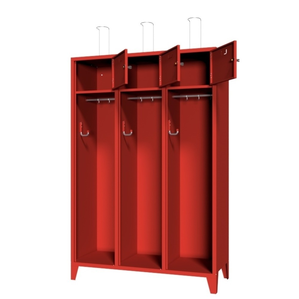 Numéro de l'image du produit 2: Armoire incendie PAVOY avec pieds + cadre porte-étiquette, HxlxP 1 850 x 1 230 x 500 mm