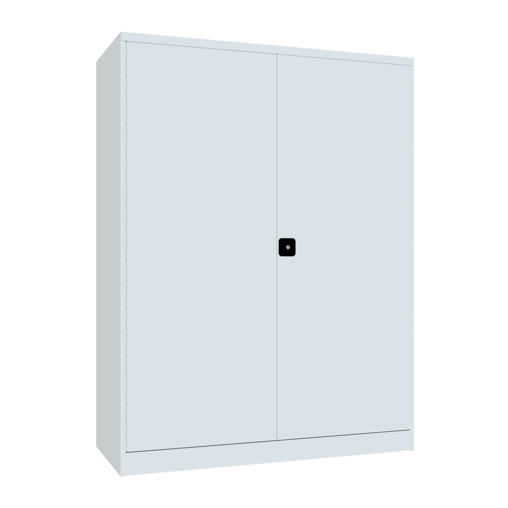 Illustration du produit: Armoire industrielle pour charges lourdes PAVOY Premium avec paroi intermédiaire, 8 tablettes, H x l x P 1 950 x 1 470 x 630 mm, gris clair, gris clair