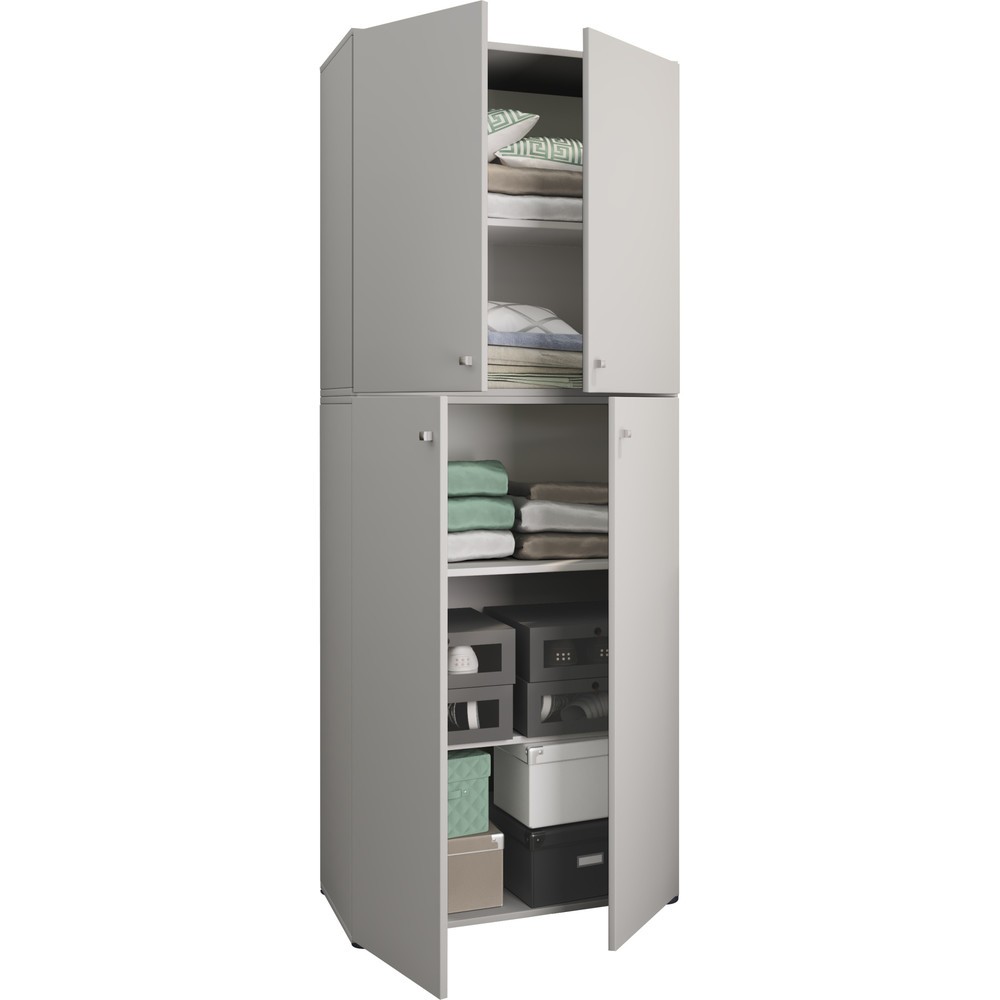 N° de l'image du produit 1 : Armoire VCM Lona XXL avec portes battantes, gris