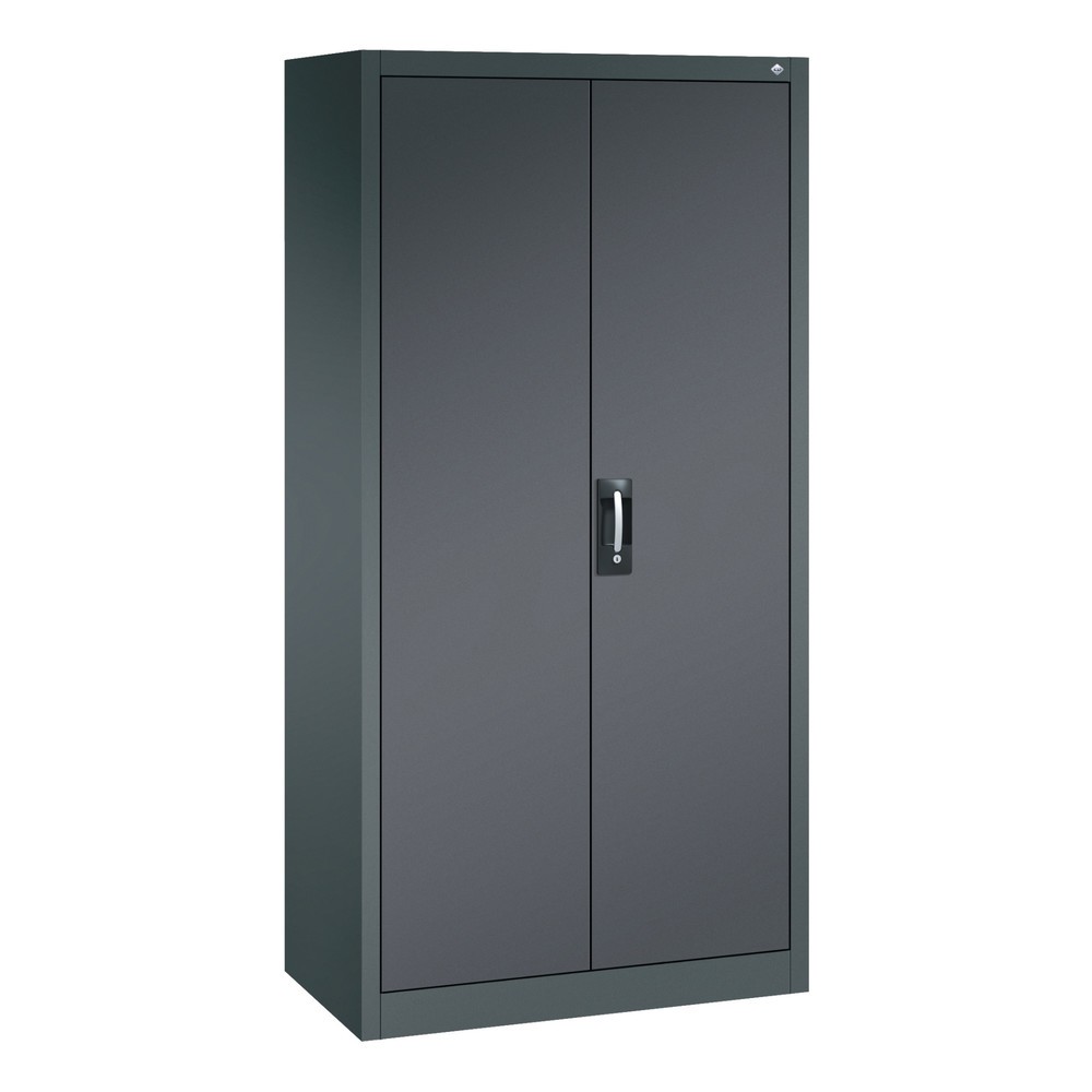 Numéro de l'image du produit 1: Armoire-penderie C+P, 6 compartiments + tringle à vêtements, H x l x P 1 950 x 930 x 500 mm, gris anthracite, gris noir