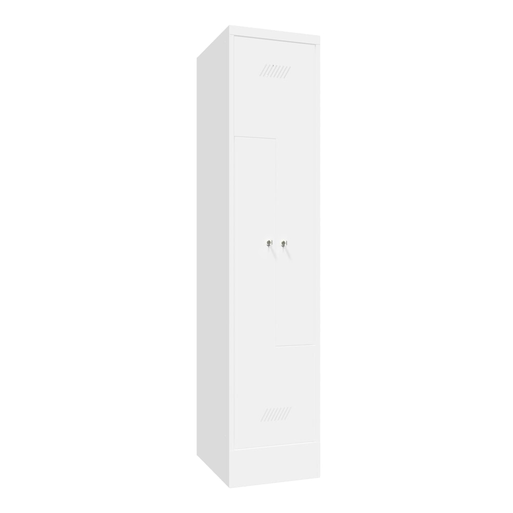 Numéro de l'image du produit 1: Armoire-penderie en Z PAVOY, 2 compartiments, H x l x P 1 850 x 430 x 500 mm, gris clair, gris clair