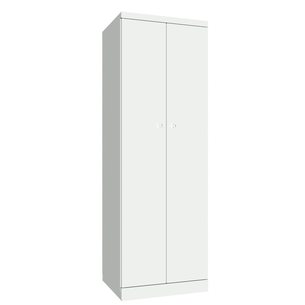 N° de l'image du produit 2 : Armoire-penderie PAVOY avec portes battantes, H x l x P 1 800 x 600 x 500, fermeture individuelle, gris clair, gris clair