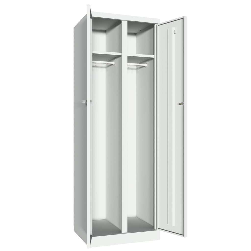 Armoire-penderie PAVOY avec portes battantes, H x l x P 1 800 x 600 x 500, fermeture individuelle, gris clair, gris clair N° de l'image du produit 3 : Armoire-penderie PAVOY avec portes battantes, H x l x P 1 800 x 600 x 500, fermeture individuelle, gris clair, gris clair