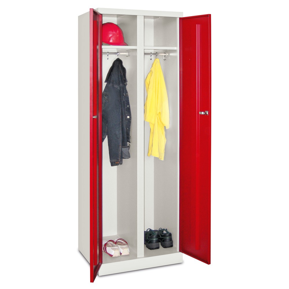 Numéro de l'image du produit 2: Armoire-penderie PAVOY avec portes battantes, H x l x P 1 800 x 600 x 500, fermeture individuelle, gris anthracite, gris clair
