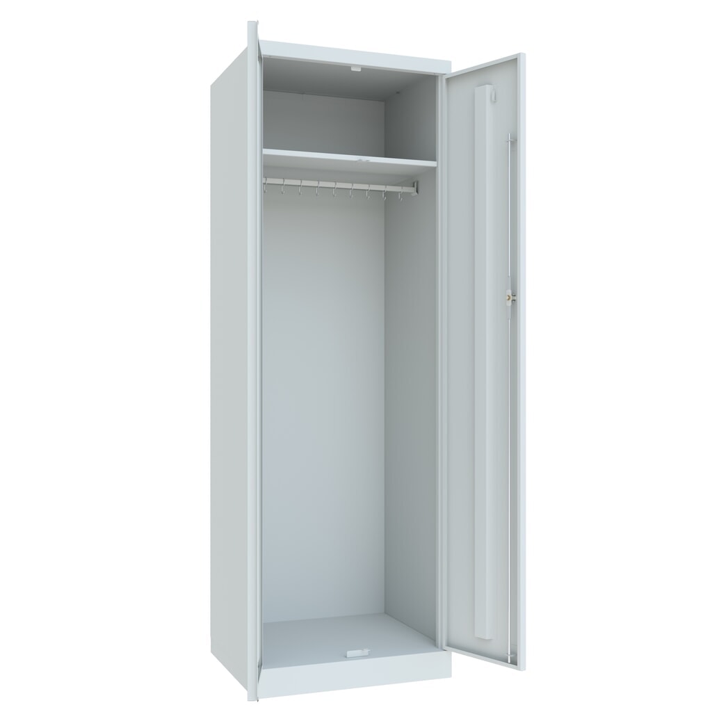 Armoire-penderie PAVOY, H x l x P 1.800 x 600 x 500 mm, gris clair, gris clair N° de l'image du produit 3 : Armoire-penderie PAVOY, H x l x P 1.800 x 600 x 500 mm, gris clair, gris clair