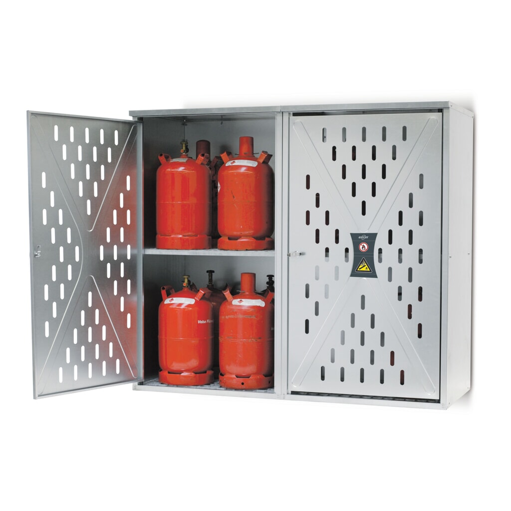 Armoire pour bouteilles de gaz propane, 1 porte battante, H x l x P 1.500 x 840 x 690 mm N° de l'image du produit 2 : Armoire pour bouteilles de gaz propane, 1 porte battante, H x l x P 1.500 x 840 x 690 mm