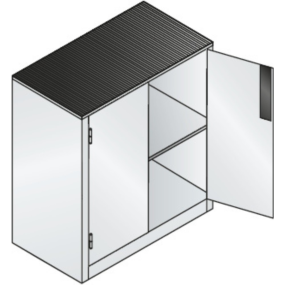 Numéro de l'image du produit 5: Armoire pour charges lourdes C+P avec 1 tablette, H x l x P 1 000 x 930 x 500 mm, gris clair, bleu gentiane