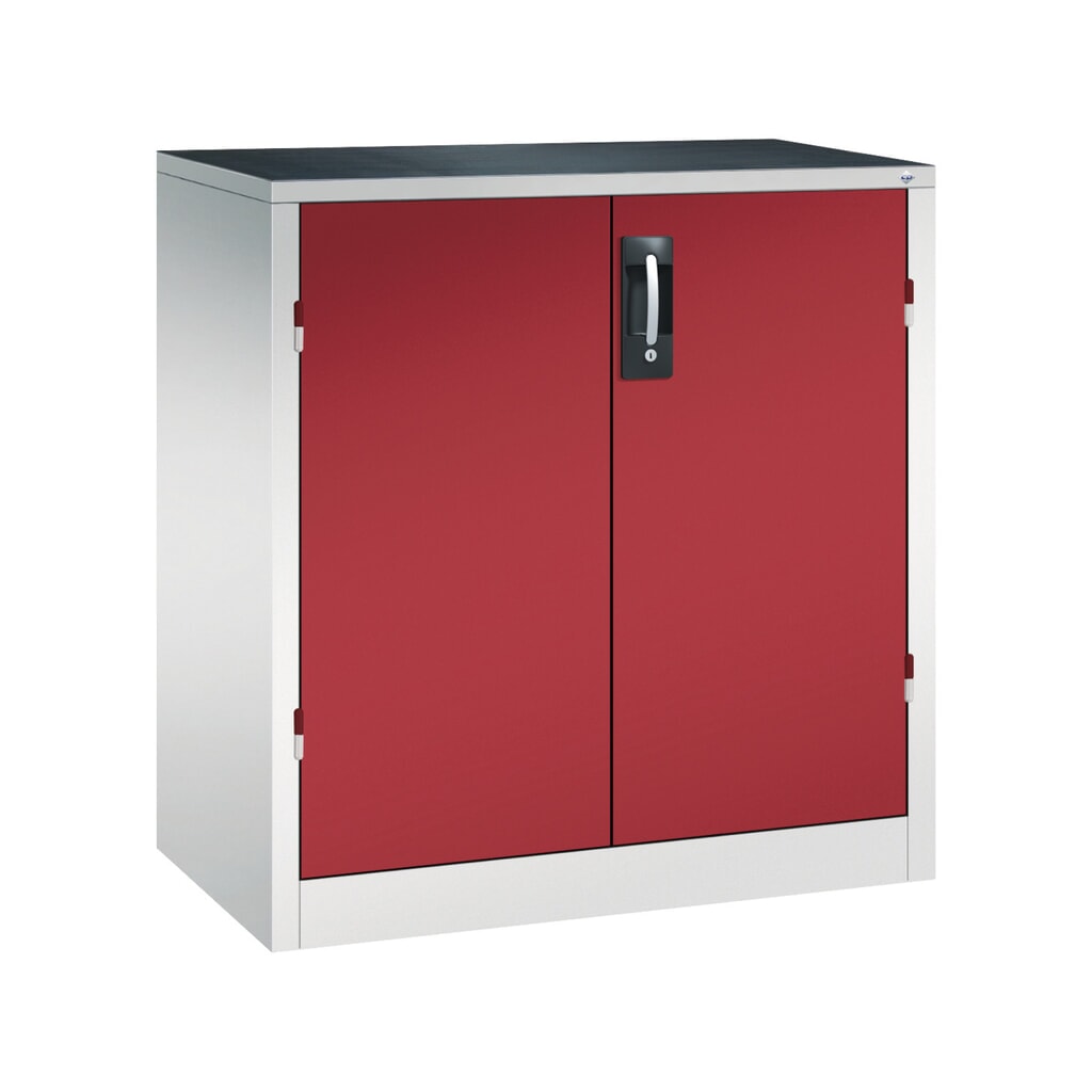 Armoire pour charges lourdes C+P avec 1 tablette, H x l x P 1 000 x 930 x 500 mm, gris clair, rouge rubis Illustration du produit: Armoire pour charges lourdes C+P avec 1 tablette, H x l x P 1 000 x 930 x 500 mm, gris clair, rouge rubis