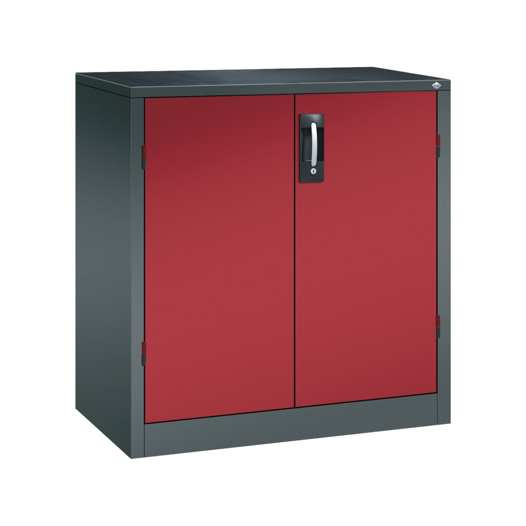 Armoire pour charges lourdes C+P avec 1 tablette, H x l x P 1 000 x 930 x 500 mm, gris anthracite, rouge rubis Illustration du produit: Armoire pour charges lourdes C+P avec 1 tablette, H x l x P 1 000 x 930 x 500 mm, gris anthracite, rouge rubis