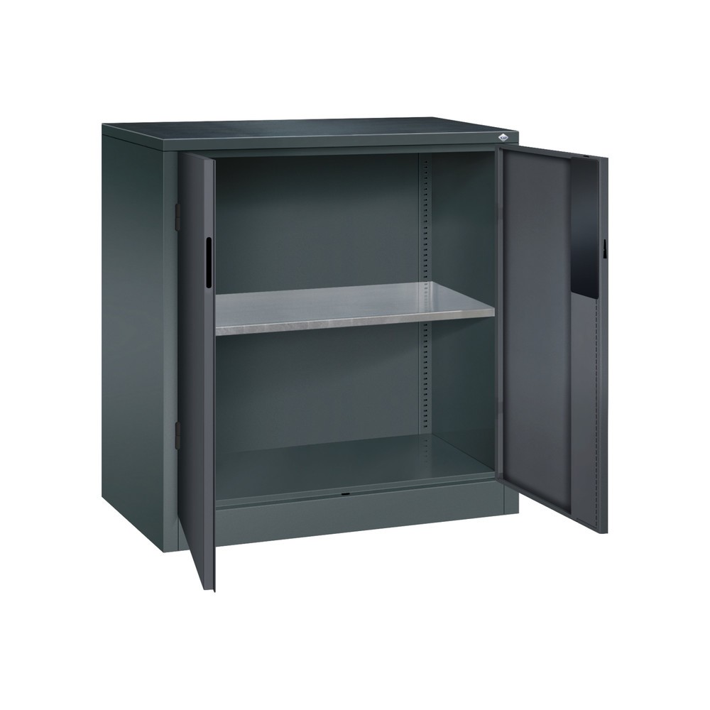 Numéro de l'image du produit 5: Armoire pour charges lourdes C+P avec 1 tablette, H x l x P 1 000 x 930 x 500 mm, gris anthracite, gris noir