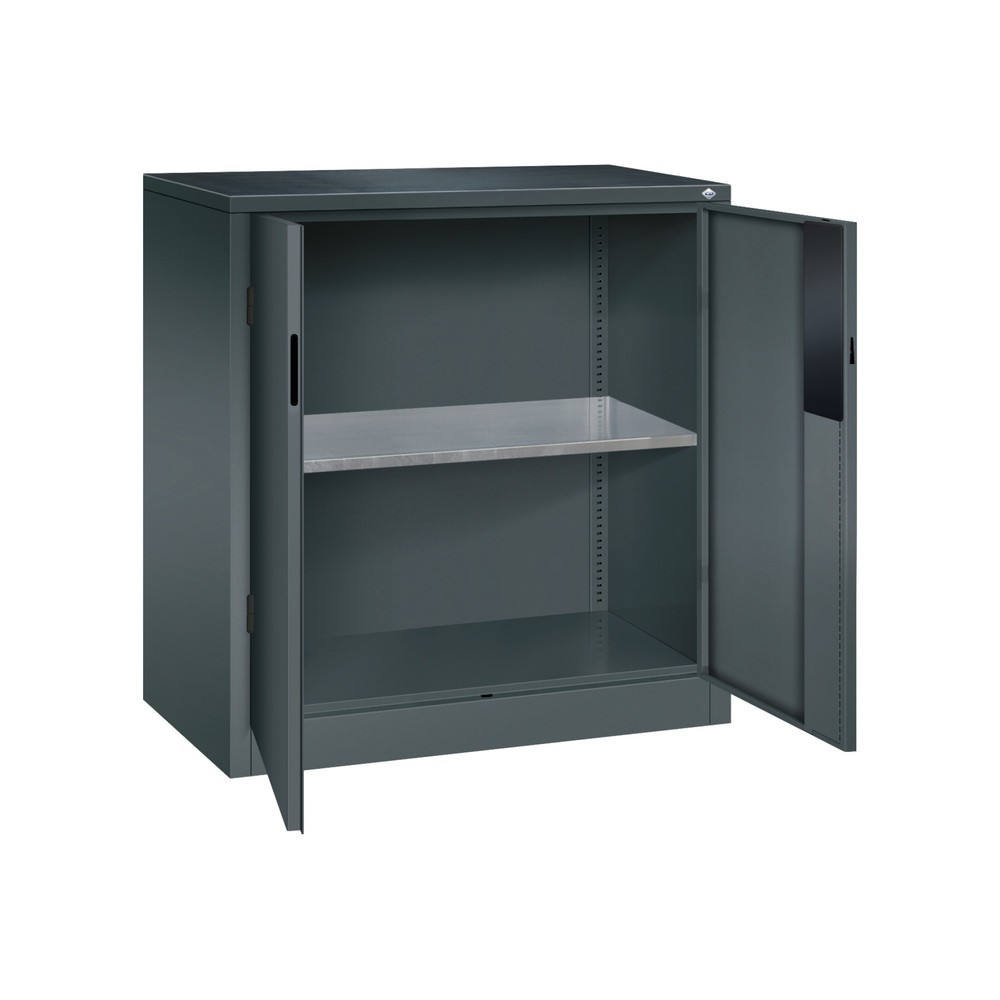 Numéro de l'image du produit 5: Armoire pour charges lourdes C+P avec 1 tablette, H x l x P 1 000 x 930 x 500 mm, gris anthracite, gris anthracite